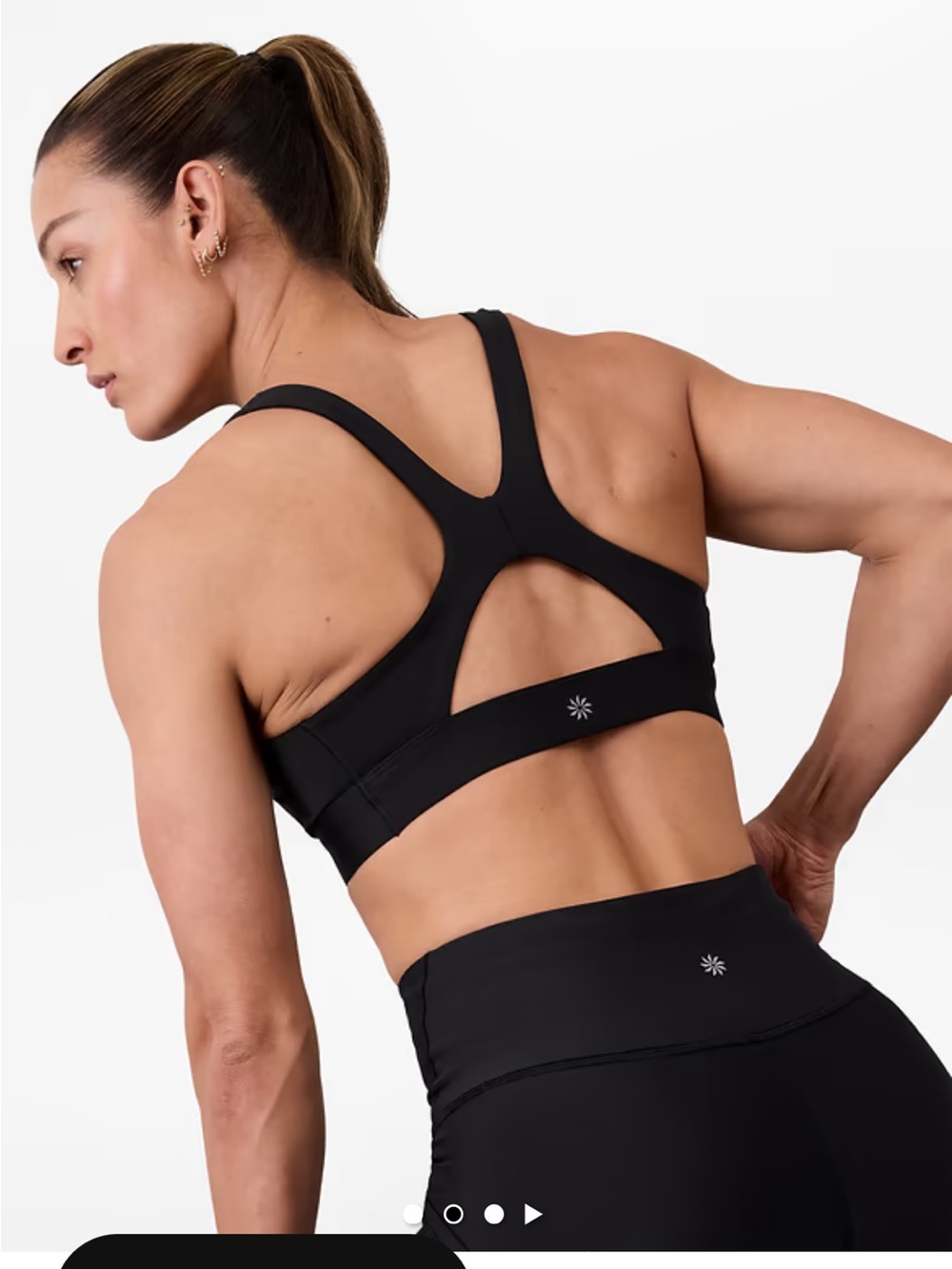 Athleta Black Racerback Sports Bra